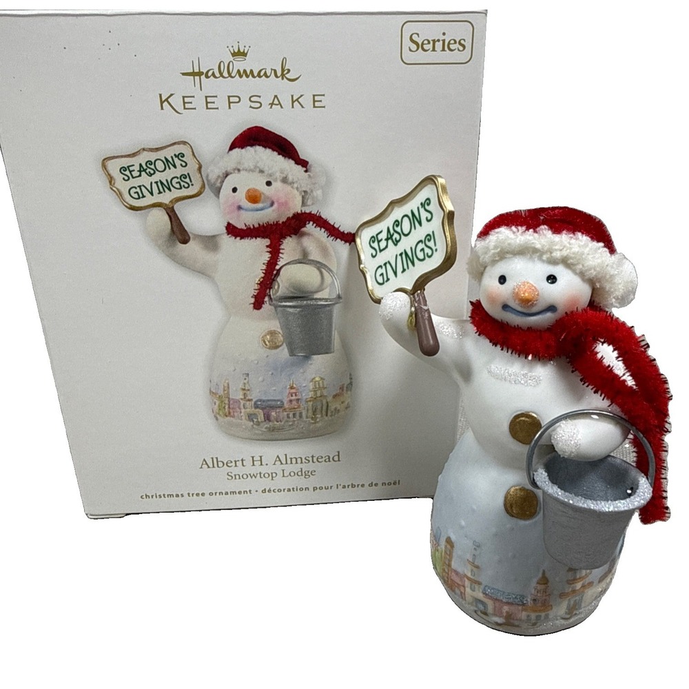 2012 Hallmark Keepsake Albert H Almstead Snowtop Lodge #8 Ornament Open Box New